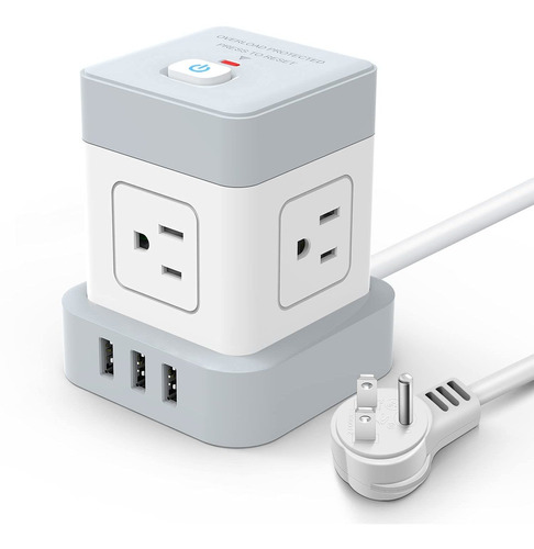 Cubo De Alimentacin Con Usb Baykul De 10 Pies De Cable De Ex