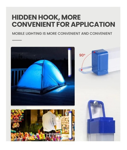 Barra Vara Foco Luz Led 3 Modos 32cm Recargable Usb Luces