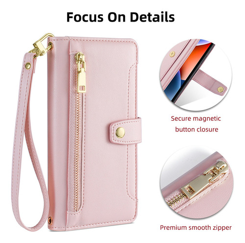 Funda De Cuero Para iPhone Carcasa De Bolsa Con 2 Correa