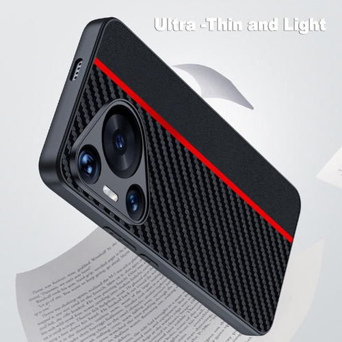 Capa De Telefone Com Textura De Fibra De Carbono Para Huawei