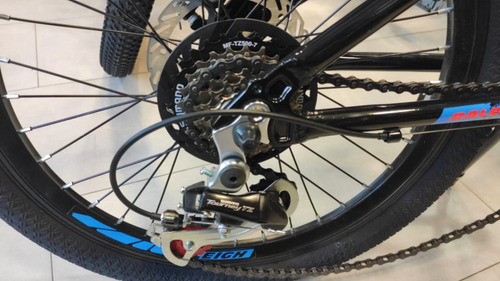 Bicicleta Raleigh Rowdy Rodado 20 Aluminio 7 Vel Envio Grati Negro/azul/rojo 22 "
