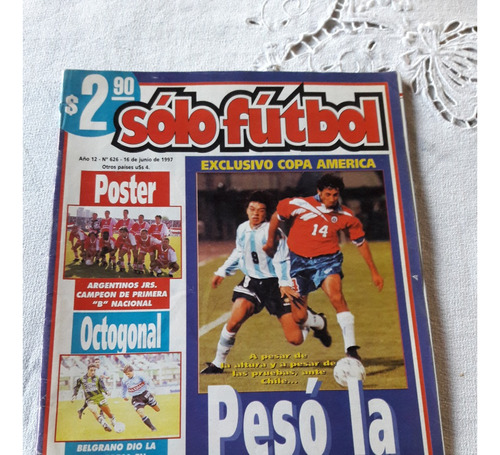 Solo Futbol N° 626 16/6/1997 Lamina Argentinos Junniors