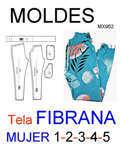 Moldes Para Ropa Pantalón Mujer Tela Fibrana