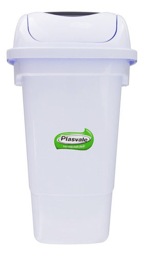 Lixeira Basculante Branca 14l Plasvale