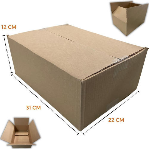 50 Caixas Papelao Reforçada Mercado Envios Correio 31x22x12