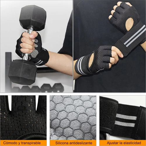 Guantes Para Gym Pesas Deportivos Muñequeras Mujer Y Hombre