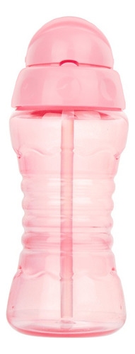 Garrafa Garrafinha Infantil C/ Canudo Silicone Cor Rosa