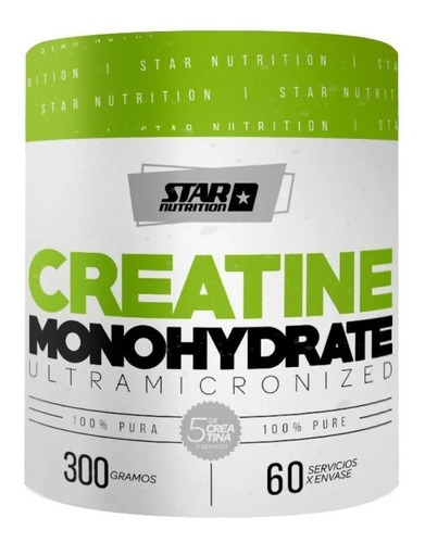 Creatina X 300 Gr Star Nutrition Monohidrato Fuerza La Plata