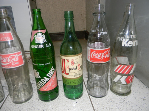 Imagen 5 de 8 de Lote 6 Botellas Bebida, Cerveza, Chilenas Grandes Antiguas