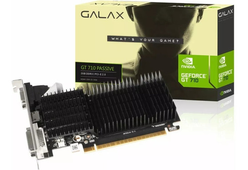 Placa Video Geforce Gt710 2gb Ddr3 P/ Até 3 Monitor Full