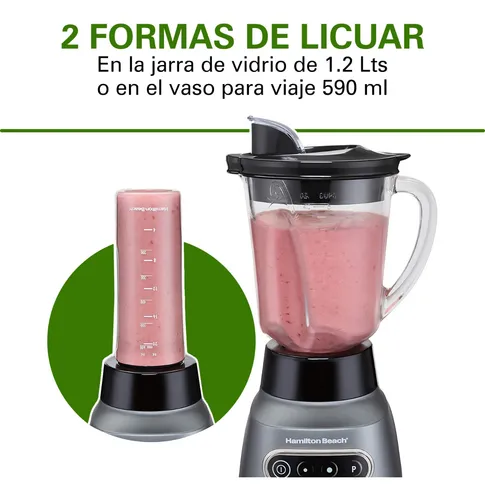 Licuadora + Vaso Portátil Hamilton Beach 800w Tritura Hielo