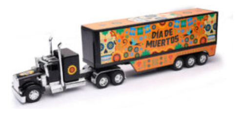 1/32 Kenworth W900 Caja Seca Custom Dia De Muertos New Ray Color Negro