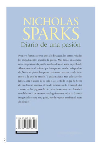 Diario De Una Pasión Nicholas Sparks (Usado)