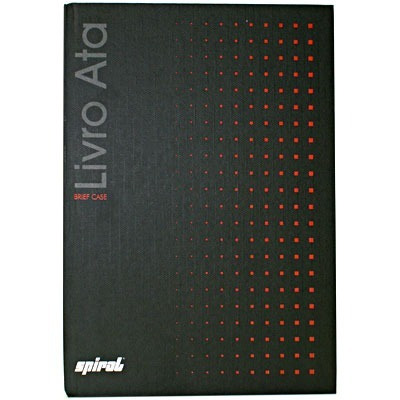 Imagem 1 de 4 de Livro Ata Sem Margem 200 Folhas Brief Case Vermelho Spiral
