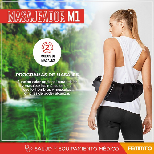 Imagen 5 de 9 de Masajeador Cervical Cuello Hombros Terapia Calor Shiatsu