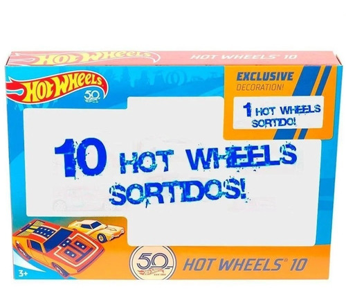 Caixa Com 10 Carrinhos Hot Wheels Sortidos Mattel