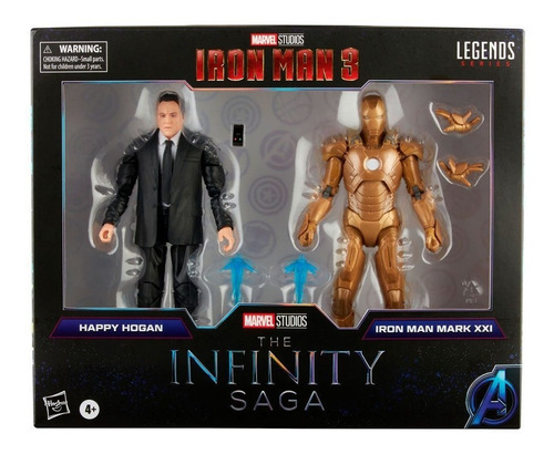 Set Figura Iron Man Y Happy Hogan Infinity Marvel Legends