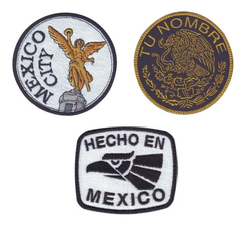 Escudo Águila México Parche Bordado Personalizado V-lcro