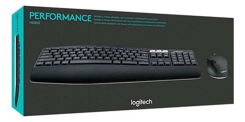 Teclado Logitech+mouse Performance Mk850 Wireless Usb Black