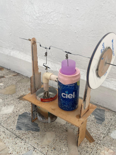Motor Stirling De Latas, Funcional, Didáctico, Casero (Usado)