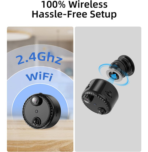 Vidcastive Mini Spy Câmera Escondida 4k Wifi Wifi Pequena Na
