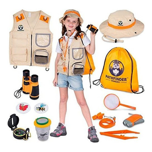 Disfraz Kit Explorador Para Niños | Juguetes Para Acampar Y