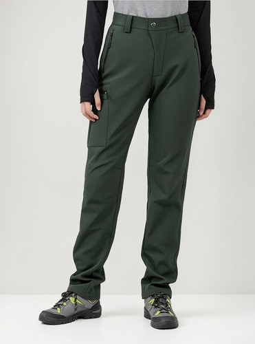Pantalon Termico Impermeable Softshell Con Micropolar Mujer