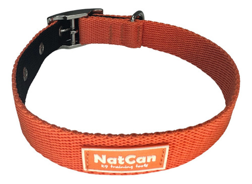 Collar Para Perros Natcan Tipo Hamilton Hebilla Reforzada Color Naranja Tamaño Del Collar Xl