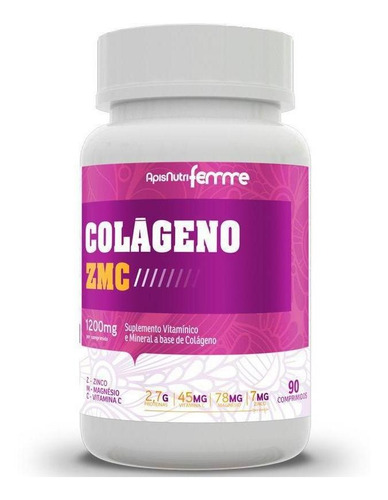 Colágeno Zmc - 90 Comprimidos - Apisnutri