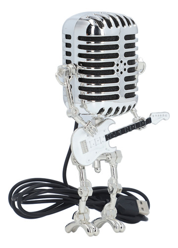Robot Con Micrófono Para Guitarra, Metal, Retro, Punk, Estil