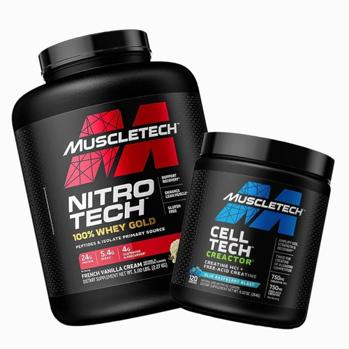 Pack Nitro Tech Whey Gold 5lb + Creatina Creactor 120 Sv