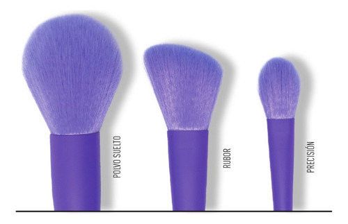 Set De Brochas Rostro Seytú Morado