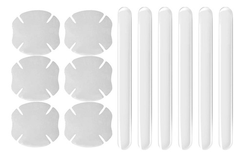 6x Manija De La Puerta Del Coche Copa Protectores Contra