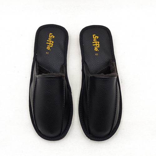 Imagen 2 de 3 de Pantuflas Chinela Hombre Papa Goma Con Corderito Suffle 170