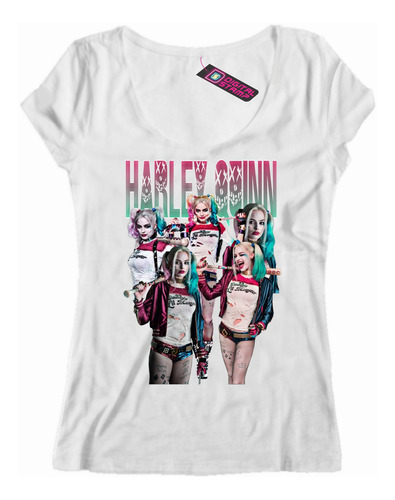 Remera Mujer Marvel Harley Quinn Dc Comics Mv16 Dtg Premium