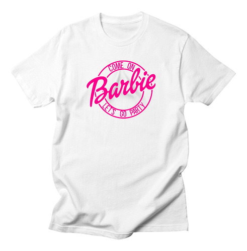 Remera Algodón Premium Barbie Let´s Go Party 02 Circulo
