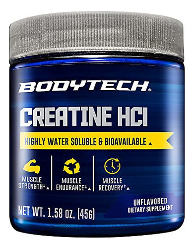 Bodytech Creatina Hcl En Polvo - Altamente Soluble En Agua Y