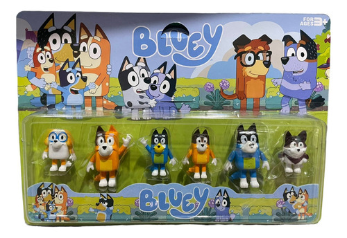 Blister Bluey Bingo X6 Personajes - Colección Completa