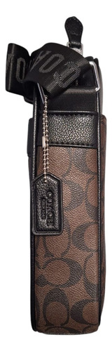 Bandolera Coach De Hombre Crossbody Juvenil Chocolate Lisa Níquel Negro
