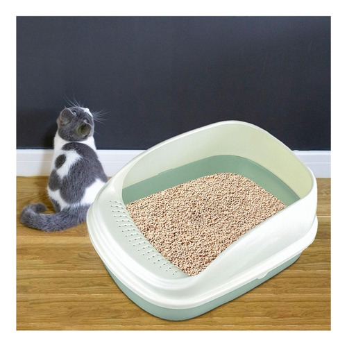 B Bandeja De Arena Abierta Para Mascotas, Caja De Verde