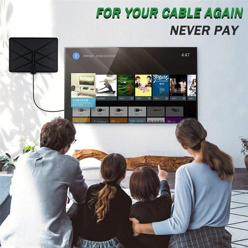 Antena Panel Tdt + Amplificador Señal Digital Dvb-t2 Hd Hq
