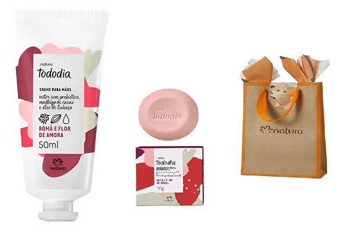 Kit Romã E Flor De Amora Creme De Mãos 50ml + Sabonete 90g