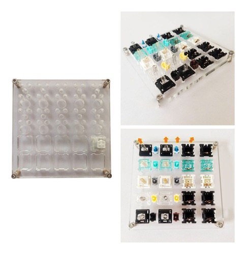 Placa Acrílico P/ Lubrificar Interruptor De Teclado Mecânico