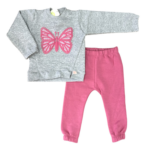 Conjunto Bebe Frisado Buzo Y Pantalon Con Puño Yaby