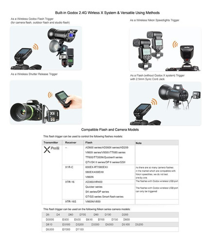 Disparador Flash Xpro-n 2.4g E-ttl Ii Lcd