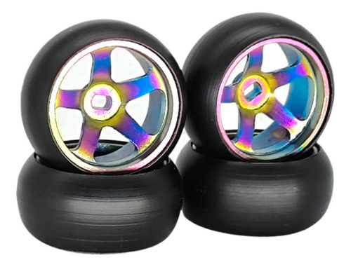 4 Piezas 1/28 Rc Rueda De Neumático Actualización