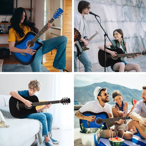 Deecsevn Guitarra Acústica Clásica Con Accesorios Musical De Madera 38 Color Marrón