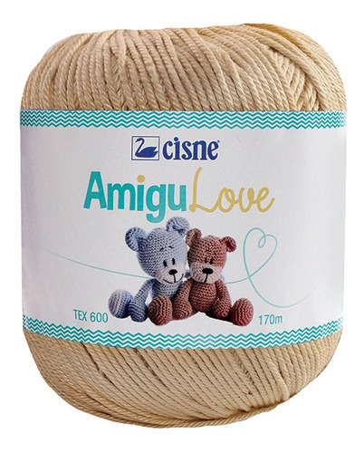 Fio/lã Cisne Amigulove 100g (amigurumi) Cores Candy E Outras Cor 00361-bege Suave