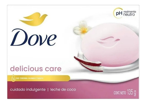 5 Pzas Jabón En Barra Dove Jabón En Barra 135 G Coco