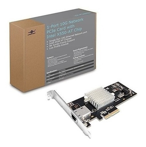 Vantec 1 Port 10g Network Pcie Card With Intel X550 At